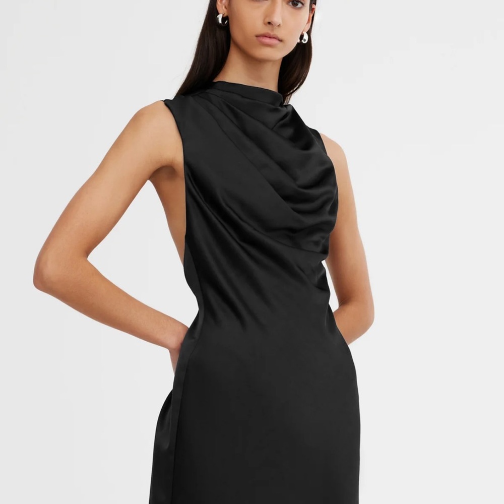 Significant other Annabel Bias Chic Black Backless mini Dress